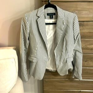 Black and white blazer